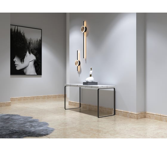Напольный плинтус Decor-Dizayn ударопрочный, влагостойкий, юрский мрамор, 79х13х2400 мм 005-10
