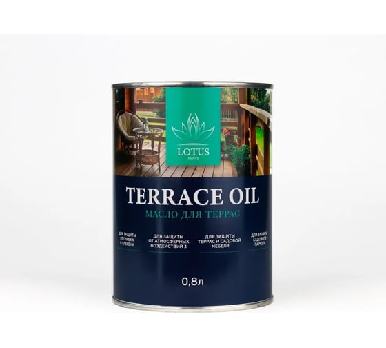 Масло для террас LotusArt Палисандр Lotus Select Terrace Oil 0,8л LSTRRW50008