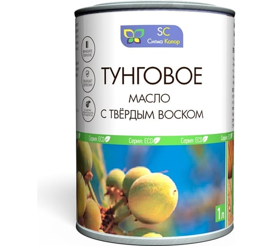 Тунговое масло с твердым воском Sigma Color цвет: бесцветный 2100100 1