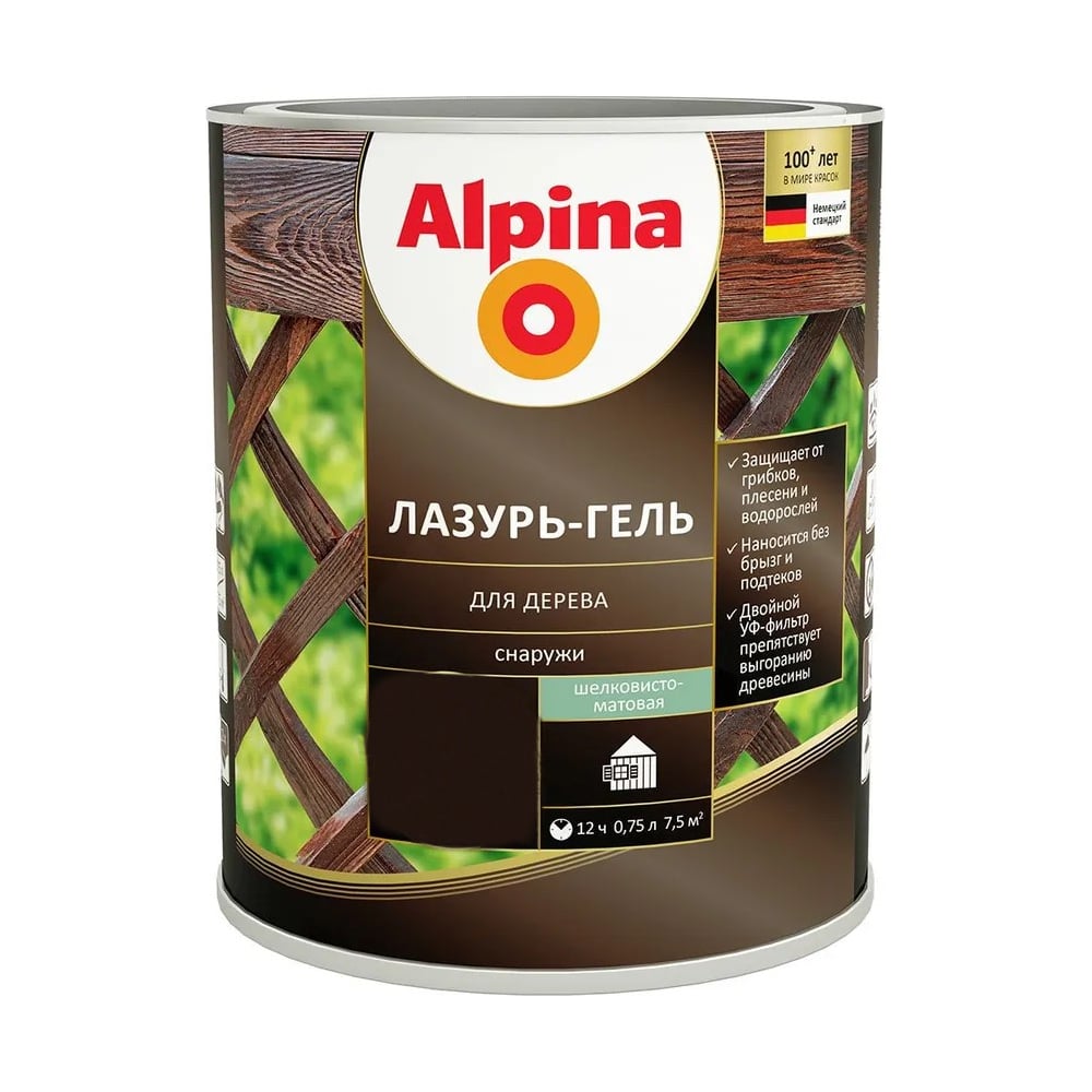 Лазурь-гель для дерева Alpina AP Кедр, 0.75 л 948103808 - выгодная цена ...