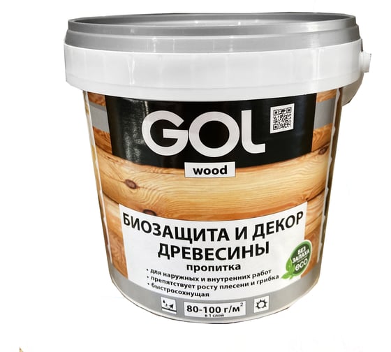Защитно-декоративная пропитка Palizh GOL wood AQUA 0,9 кг венге Wd.232.10-0,9 11605840