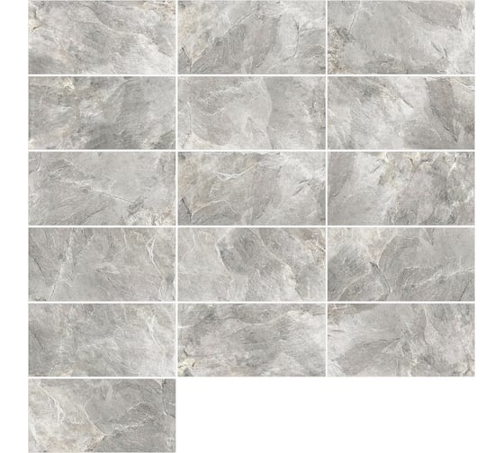 Керамогранит Delacora Stoncrete Gray матовый карвинг 300x600x9,5, 1,44 м2, серый D30008M