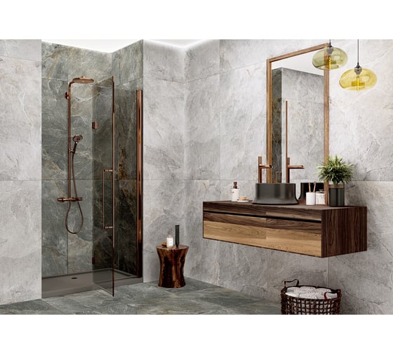Керамогранит Delacora Stoncrete Vintage матовый карвинг 300x600x9,5, 1,44 м2, коричневый D30009M