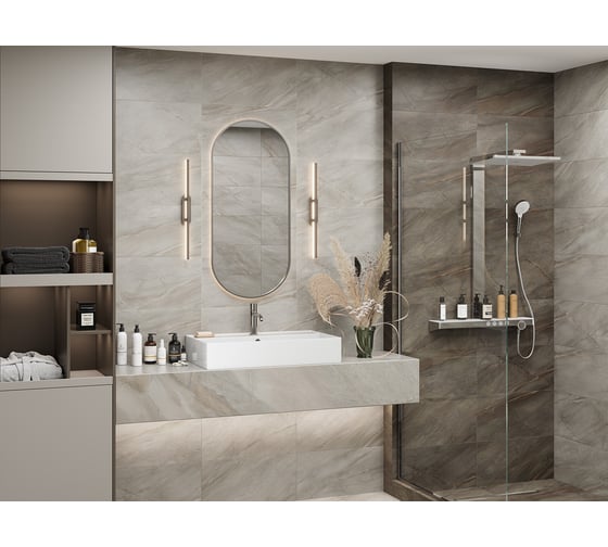 Керамогранит Delacora Nepal Light матовый карвинг 300x600x9,5, 1,44 м2, серый D30016M