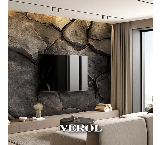 Фотообои на стену Verol 3D флизелиновые Камень 300x283 см 387-ФФО-05970