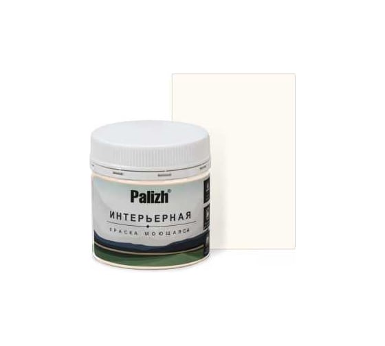 Краска интерьерная Palizh шелковисто-матовая №808 белая роза 0,2 кг 11613935