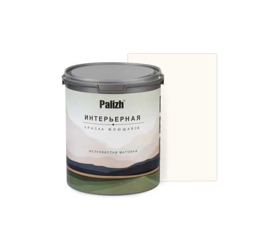 Краска интерьерная Palizh шелковисто-матовая №808 белая роза 3,7 кг 11613937