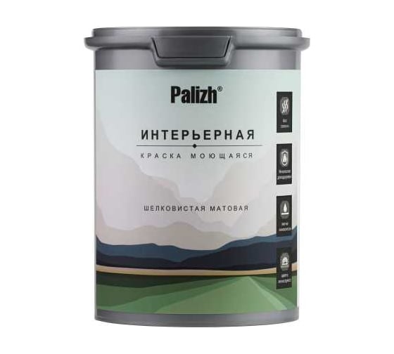 Краска интерьерная Palizh шелковисто-матовая №824 сосновый бор 1,25 кг 11613960
