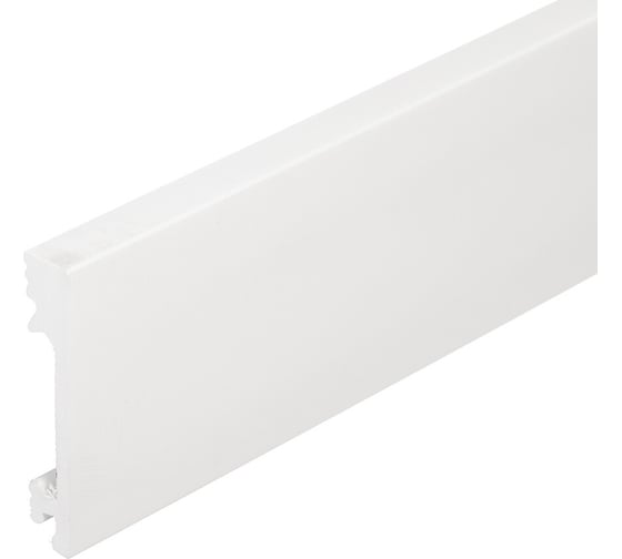 Плинтус СОЛИД Solid UHD полимерный напольный, полимерный ультравысокой плотности, белый, 2,0м 1 UHD 05/80