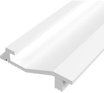 Плинтус СОЛИД Solid UHD полимерный напольный под подсветку, полимерный ультравысокой плотности, белый, 2,0м 1 UHD 32/100L