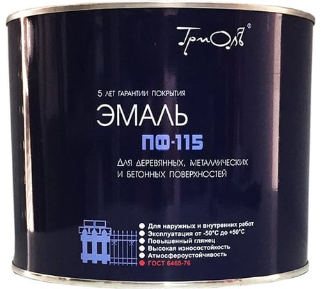 Эмаль ТРИОЛЬ ПФ-115 красная глянцевая 00018233