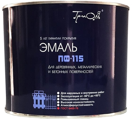 Эмаль ТРИОЛЬ ПФ-115 фисташковая глянцевая PF115PH18