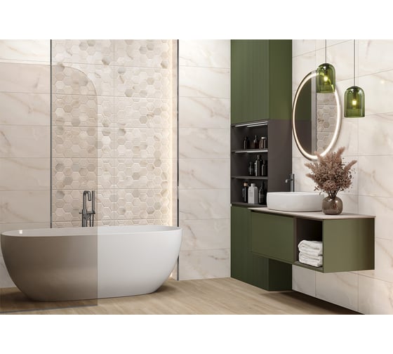 Плитка настенная New Trend Milenial Art 300x600x9, 1,8м2, бежевый WT36MNE11