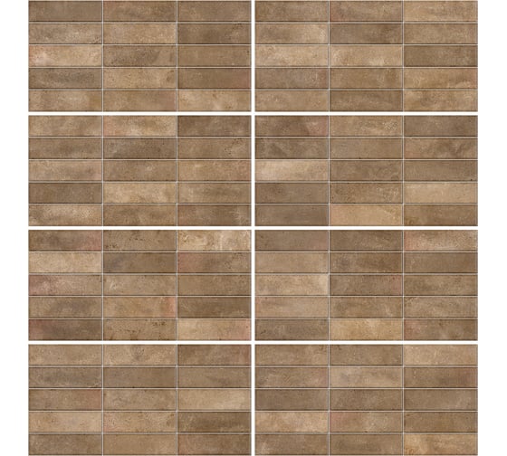 Плитка настенная New Trend Elbrus Brick Marron 300x600x9, 1,8м2 коричневый WT36ELR31