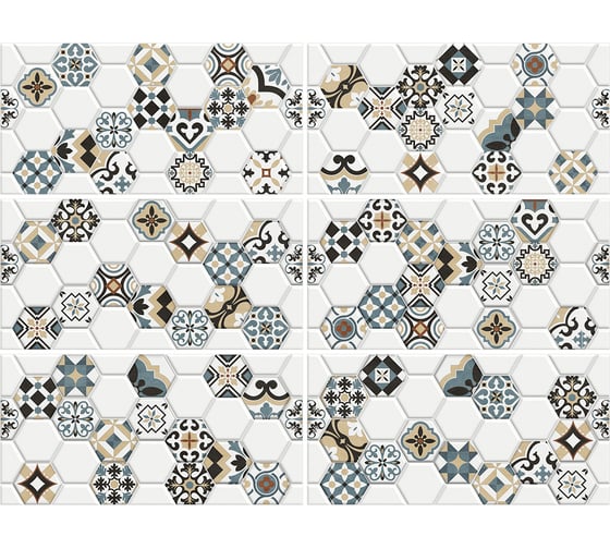 Плитка настенная New Trend Edelweiss Pattern 300x600x9, 1,8м2, разноцветный WT36EDW55