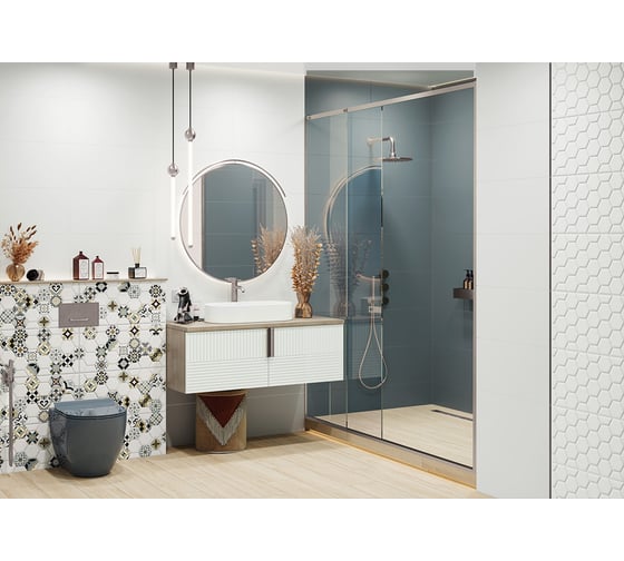 Плитка настенная New Trend Edelweiss Hexagon Blue 300x600x9, 1,8м2, синий WT36EDW23