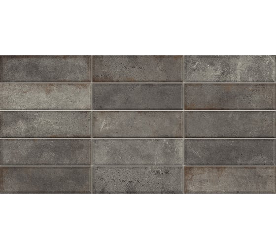 Плитка настенная New Trend Elbrus Brick Graphite 300x600x9, 1,8м2, графит WT36ELR17