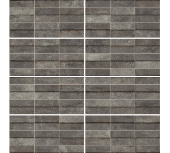 Плитка настенная New Trend Elbrus Brick Graphite 300x600x9, 1,8м2, графит WT36ELR17