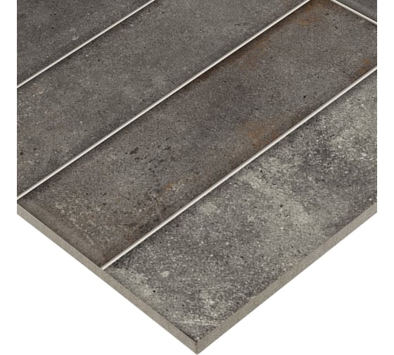 Плитка настенная New Trend Elbrus Brick Graphite 300x600x9, 1,8м2, графит WT36ELR17