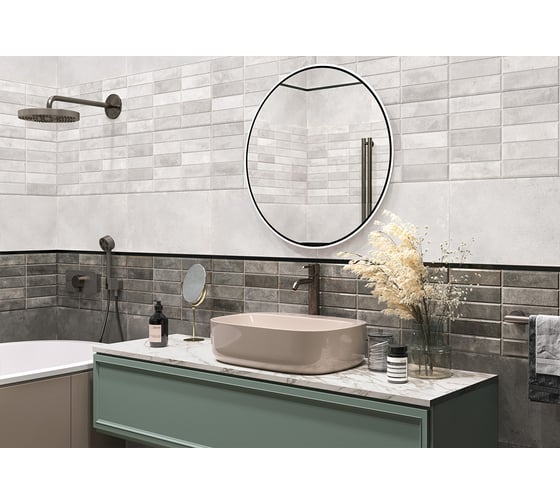 Плитка настенная New Trend Elbrus Gray 300x600x9, 1,8м2, серый WT36ELR15