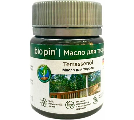 Масло для террас BIO PIN 4010 Terrassenol в цвете Пшеничный (2083) 45 мл 40106C101