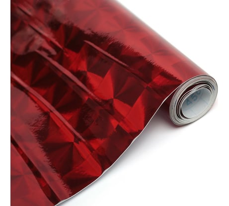 Пленка самоклеящаяся голография красная 1007 (0.45х3 м; 3 мкм; квадраты) Calligrata 3221771