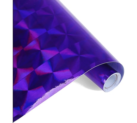 Пленка самоклеящаяся голография фиолетовая 1028 (0.45х3 м; 3 мкм; квадраты) Calligrata 3221789