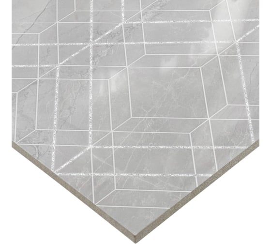 Декор NewTrend Lims Dark Rhomb 300x600x9, серый DW36LMM25