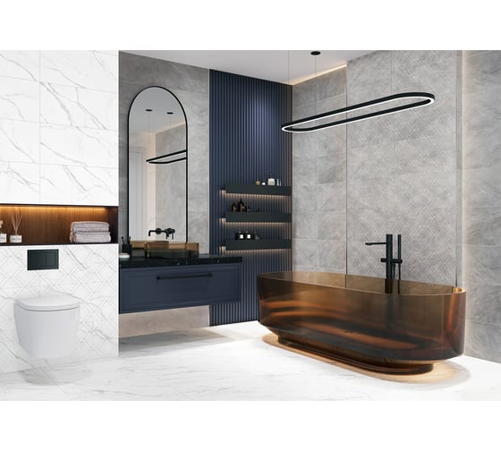 Декор NewTrend Lims Light Rhomb 300x600x9, белый DW36LMM00