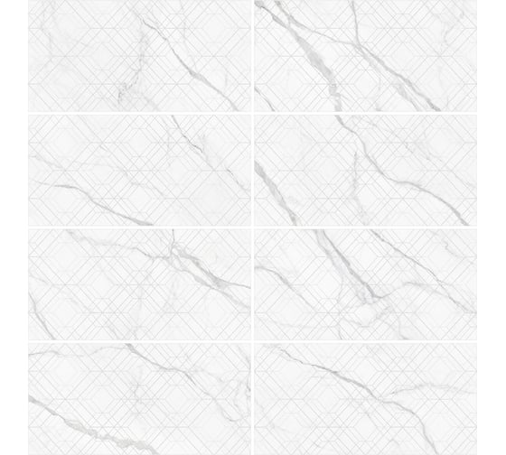Декор NewTrend Lims Light Rhomb 300x600x9, белый DW36LMM00