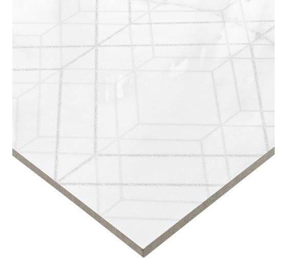 Декор NewTrend Lims Light Rhomb 300x600x9, белый DW36LMM00