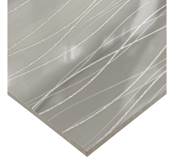 Декор NewTrend Treise Dark Wave 300x600x9, серый DW36TRS18