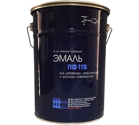 Эмаль ТРИОЛЬ ПФ-115 красная глянцевая 00017969