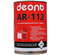 Грунт-эмаль ДЕОЛЬ AR-112 антикоррозионный, быстросохнущий, серый полуматовый AR112GR1