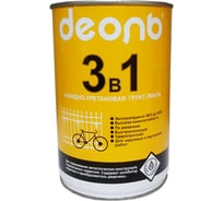 Грунт-эмаль ДЕОЛЬ 3 в 1 по ржавчине белый матовый D3V1W1
