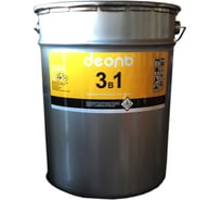Грунт-эмаль ДЕОЛЬ 3 в 1 по ржавчине коричневый матовый 22кг 00018147