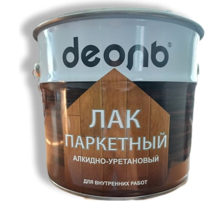 Паркетный лак ДЕОЛЬ алкидно-уретановый, глянцевый, 2.7 л 00020960