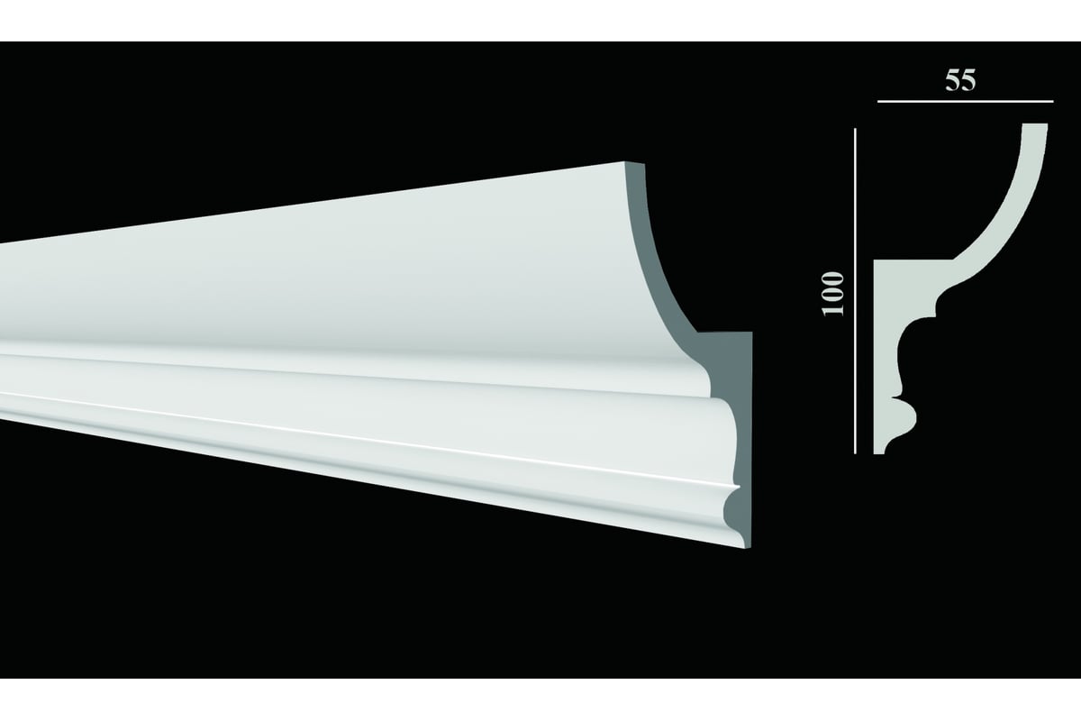 Карниз потолочный 100 мм