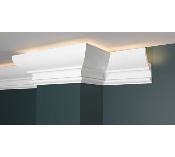 Потолочный карниз Decor-Dizayn ударопрочный влагостойкий под LED подсветку 100Х55Х2000 мм DD507 1
