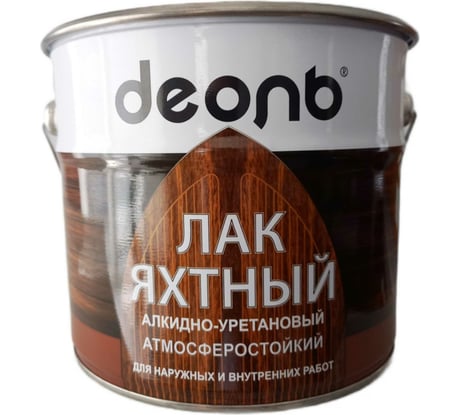 Яхтный лак ДЕОЛЬ алкидно-уретановый глянцевый, 2.7 л 00020977