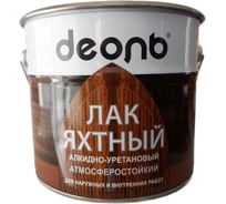 Яхтный лак ДЕОЛЬ алкидно-уретановый, полуматовый, 2.7 л 00020983