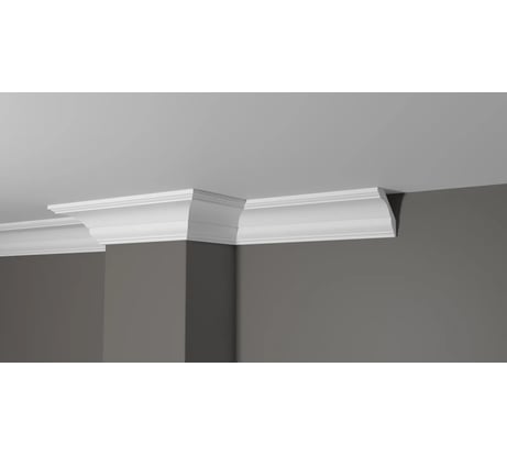 Потолочный карниз Decor-Dizayn ударопрочный влагостойкий под покраску 69Х65Х2000 мм DD17