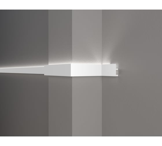 Потолочный карниз Decor-Dizayn ударопрочный влагостойкий под LED подсветку 50Х20Х2000 мм DD617 1