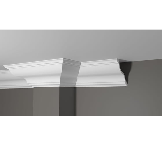 Потолочный карниз Decor-Dizayn ударопрочный влагостойкий под покраску 115Х115Х2000 мм DD504 1