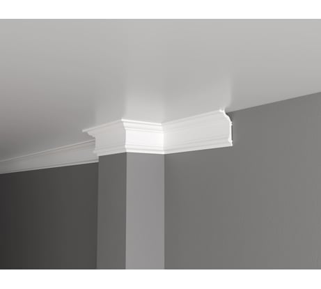 Потолочный карниз Decor-Dizayn ударопрочный влагостойкий под покраску 80Х40Х2000 мм DD502