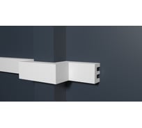 Стеновой молдинг Decor-Dizayn ударопрочный влагостойкий под покраску 40Х25Х2000 мм DD612