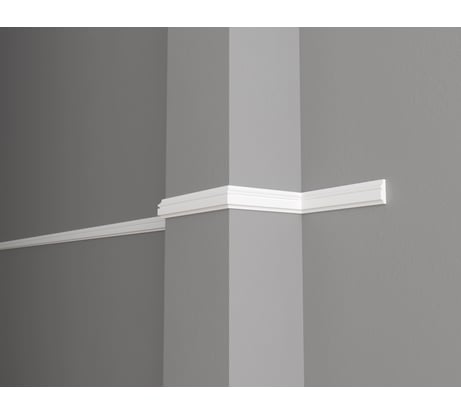 Стеновой молдинг Decor-Dizayn ударопрочный влагостойкий под покраску 32Х10Х2000 мм DD603