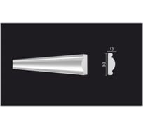 Стеновой молдинг Decor-Dizayn ударопрочный влагостойкий под покраску 30Х13Х2000 мм 157А