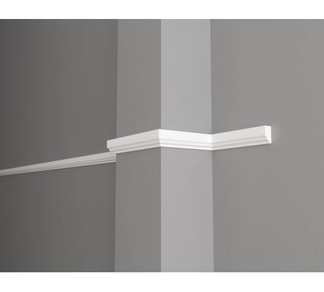 Стеновой молдинг Decor-Dizayn ударопрочный влагостойкий под покраску 30Х16Х2000 мм DD609