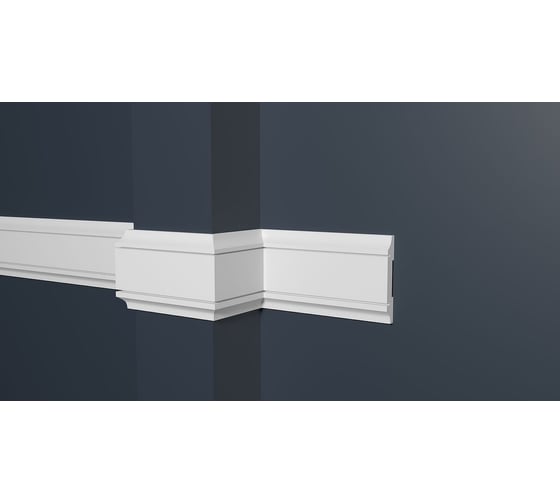 Стеновой молдинг Decor-Dizayn ударопрочный влагостойкий под покраску 47Х8Х2000 мм DD32 1